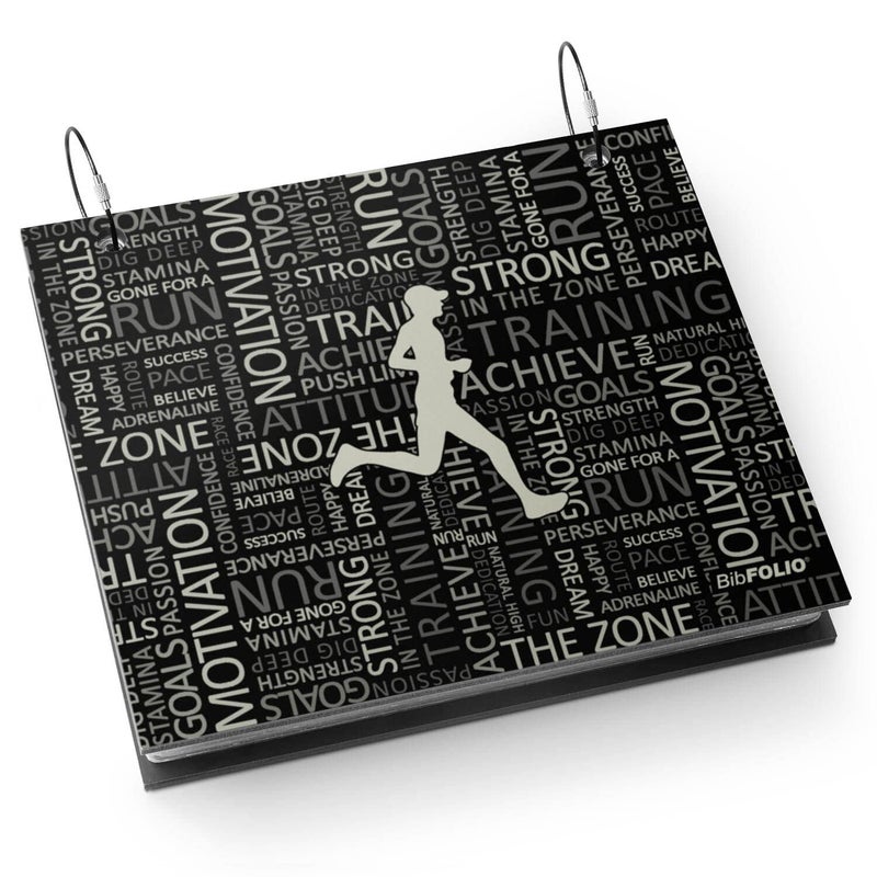 Gone For a Run BibFOLIO Race Bib Album | Bib Holder Running Inspiration Male | Black - Image 1